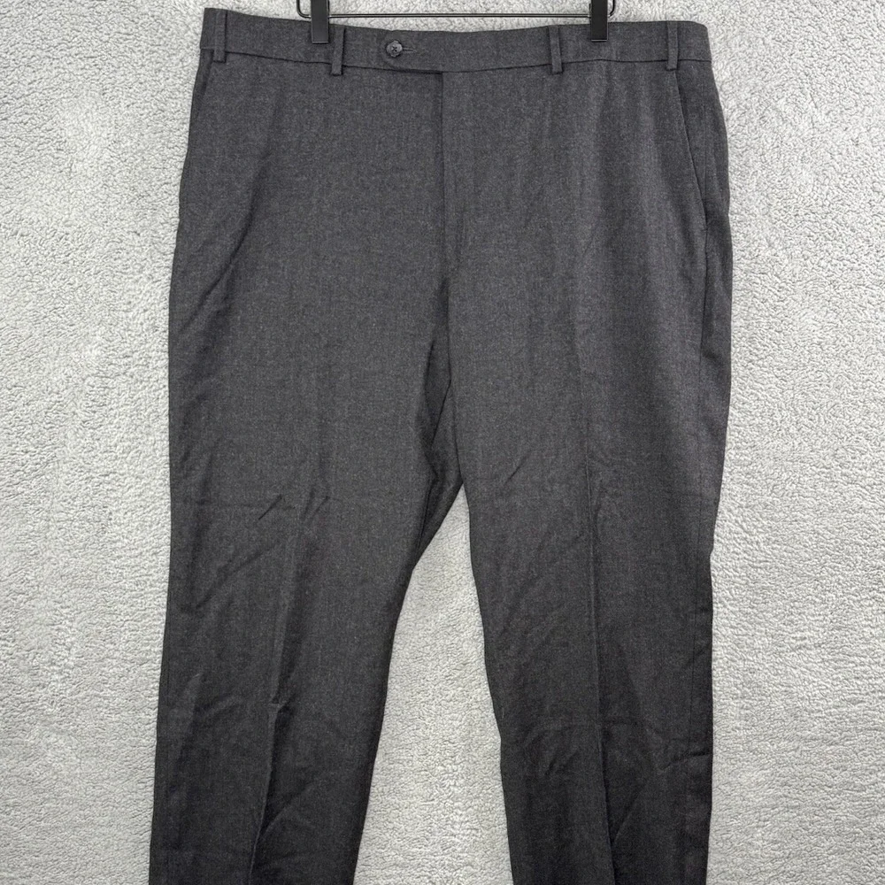 Ballin Men's 40x31 Dark Gray Wool Cashmere Dress‎ Pants Slacks Soft Flat Front